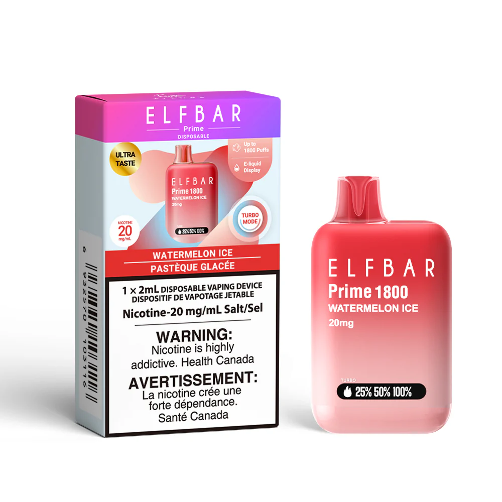 Elfbar prime, 1800 puffs Watermelon Ice