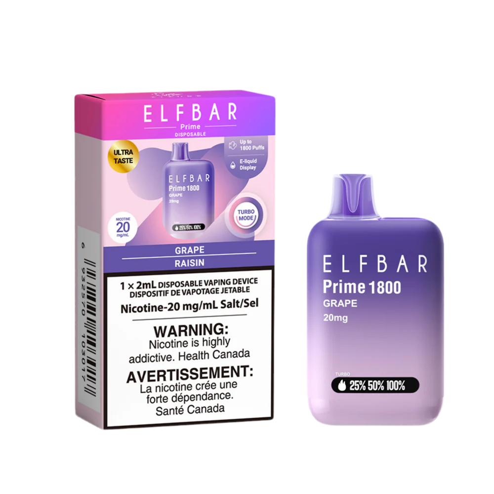 Elfbar prime, 1800 puffs Grape