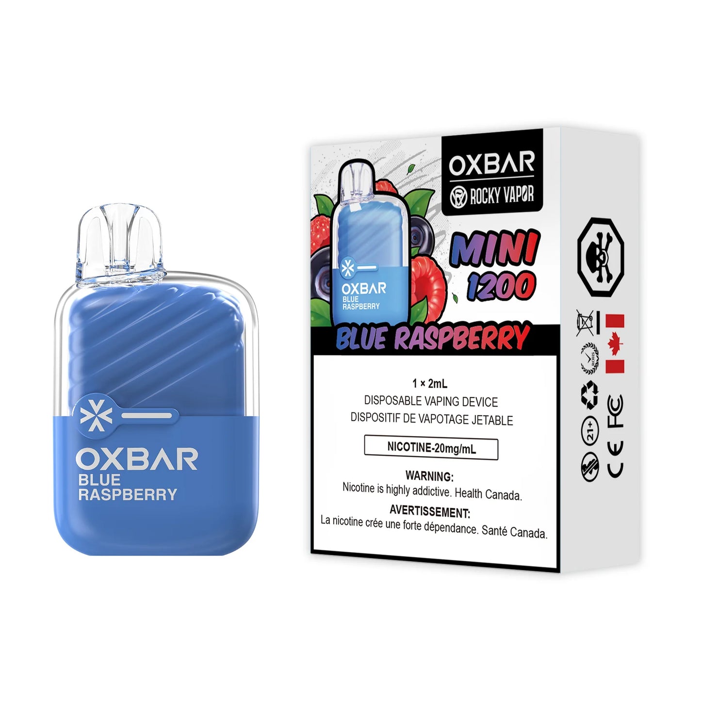 OXBAR MINI 1200 BLUE RASPBERRY DISPOSABLE