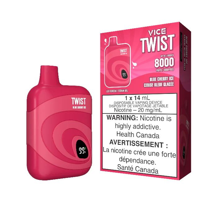 VICE TWIST 8000 BLUE CHERRY ICE DISPOSABLE