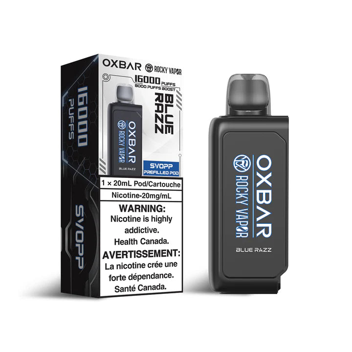 SVOPP ROCKY VAPOR OXBAR 16K PODS BLUE RAZZ