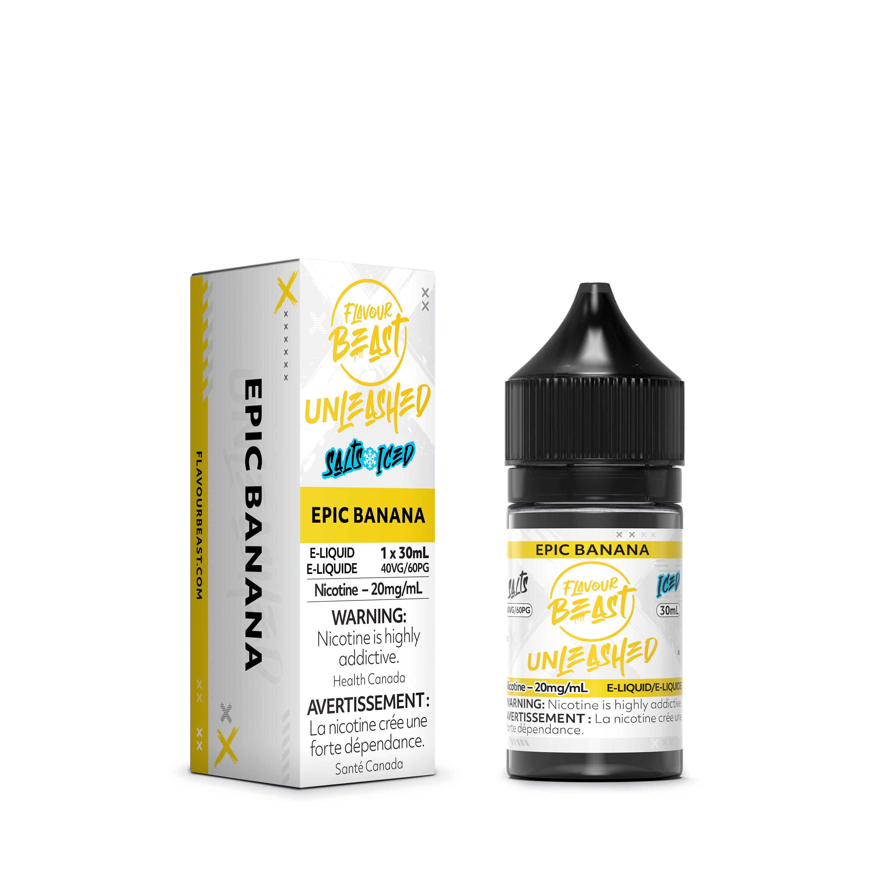 FLAVOUR BEAST E LIQUID UNLEASHED 30ML 20MG EPIC BANANA