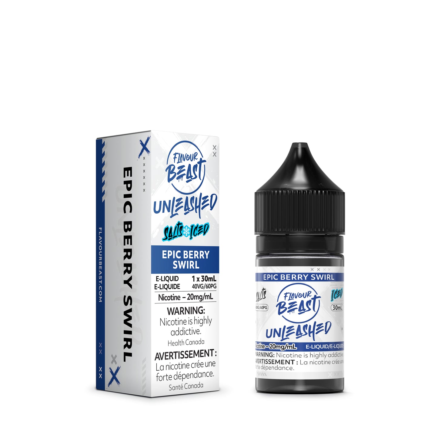 FLAVOUR BEAST E LIQUID UNLEASHED 30ML 20MG EPIC BERRY SWIRL