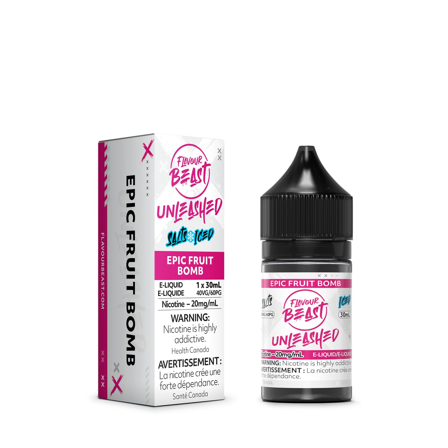 FLAVOUR BEAST E LIQUID UNLEASHED 30ML 20MG EPIC FRUIT BOMB