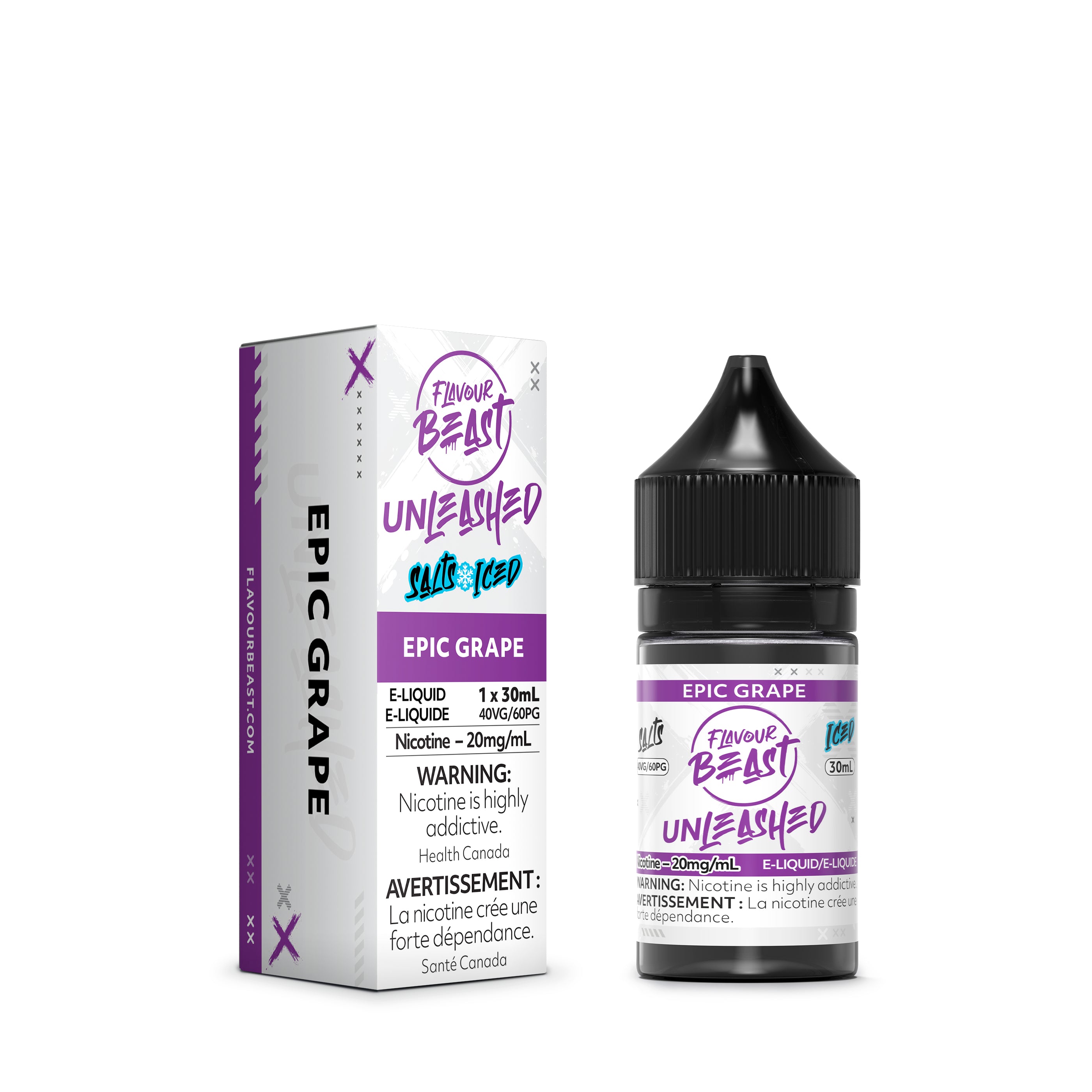 FLAVOUR BEAST E LIQUID UNLEASHED 30ML 20MG EPIC GRAPE