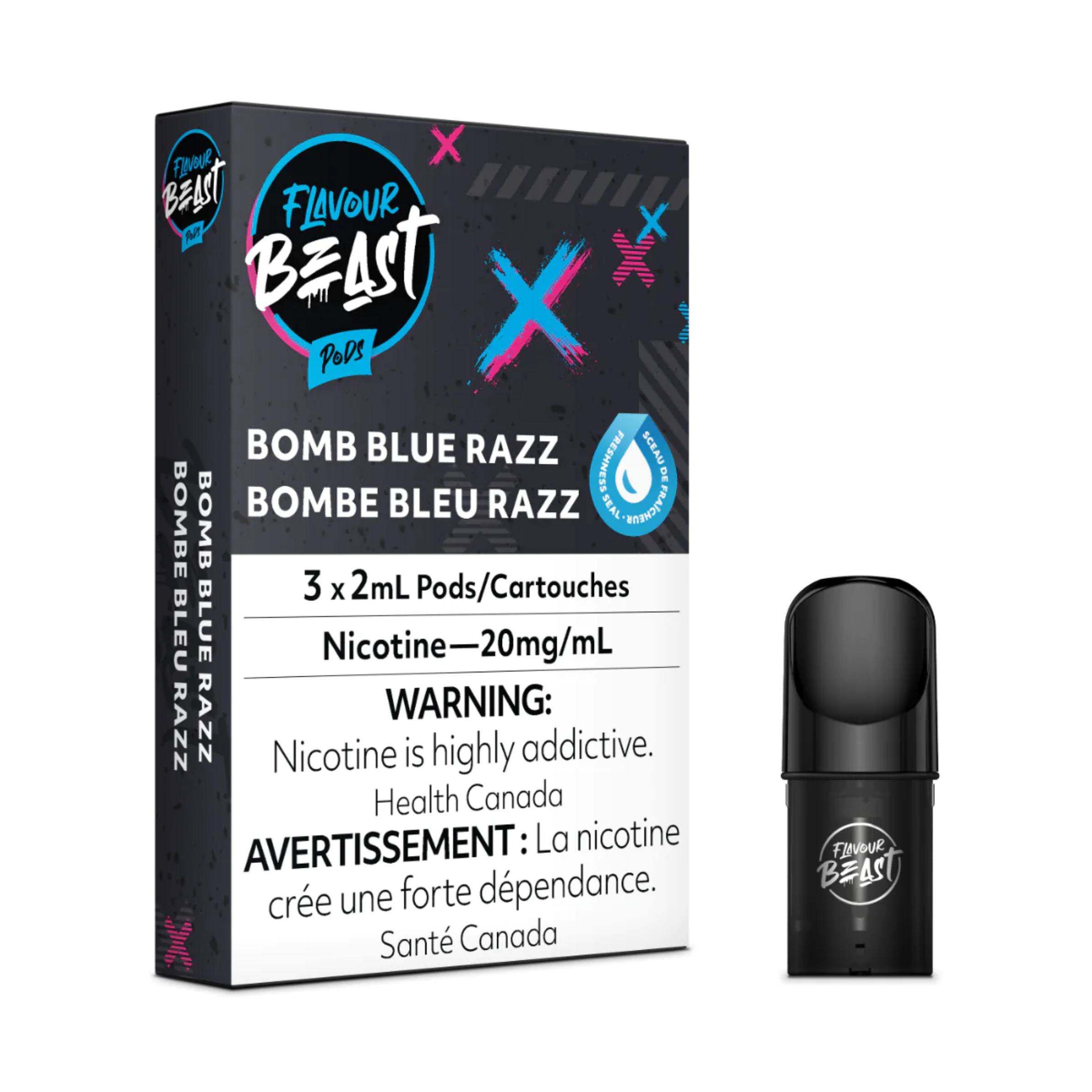 FLAVOUR BEAST BOMB BLUE RAZZ PODS