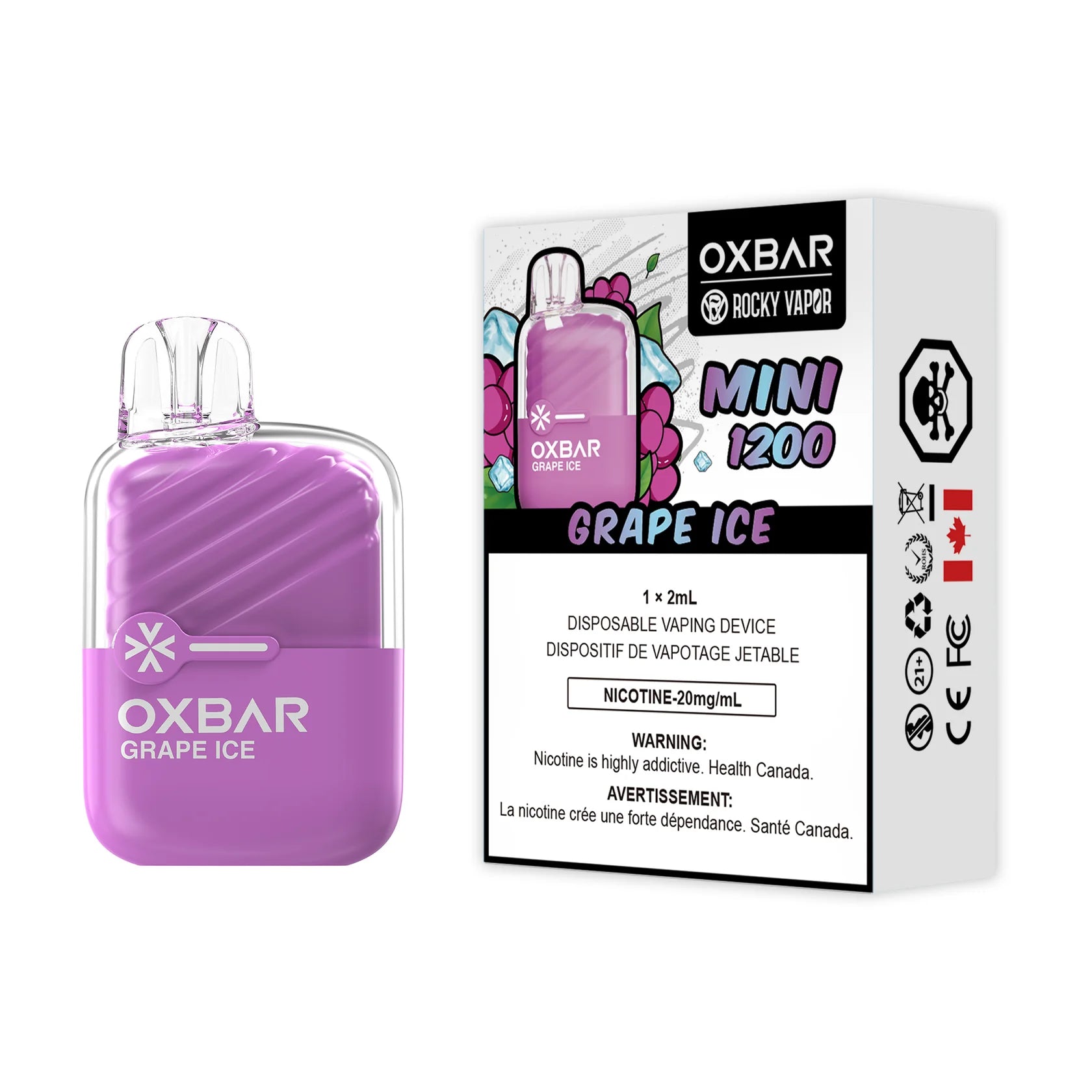 OXBAR MINI 1200 GRAPE ICE DISPOSABLE