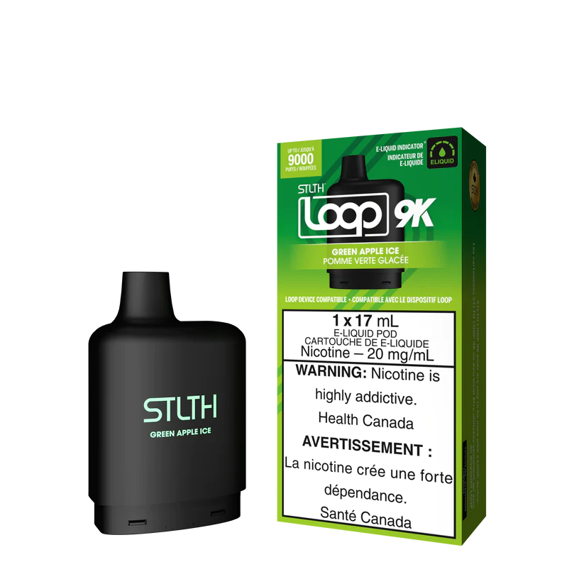 STLTH LOOP POD 9K GREEN APPLE ICE