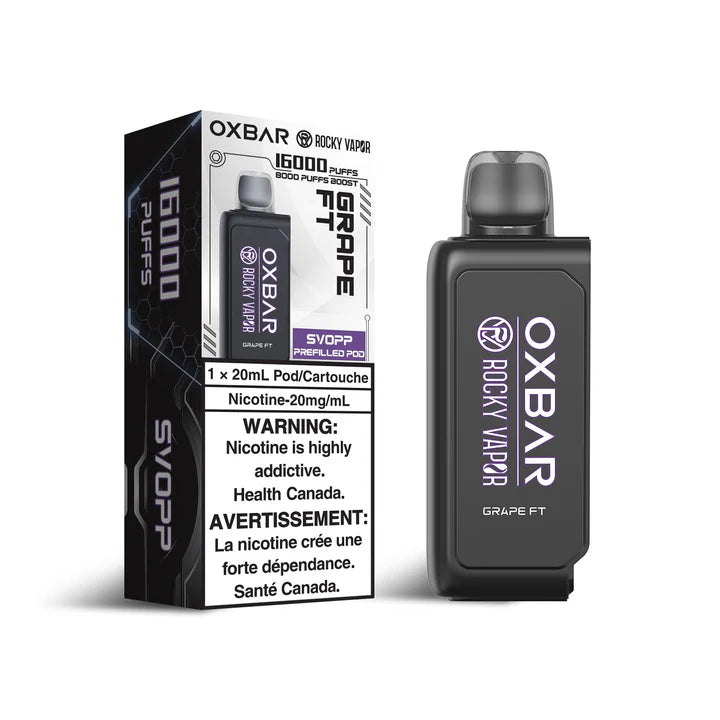 SVOPP ROCKY VAPOR OXBAR 16K PODS GRAPE FT