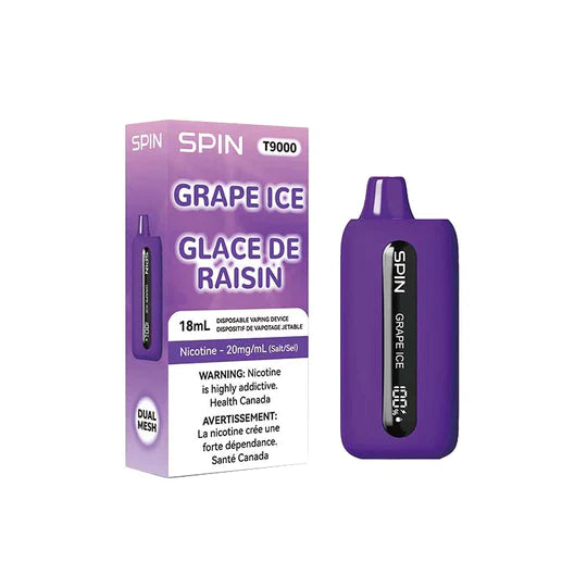 SPIN T9000 GRAPE ICE DISPOSABLE