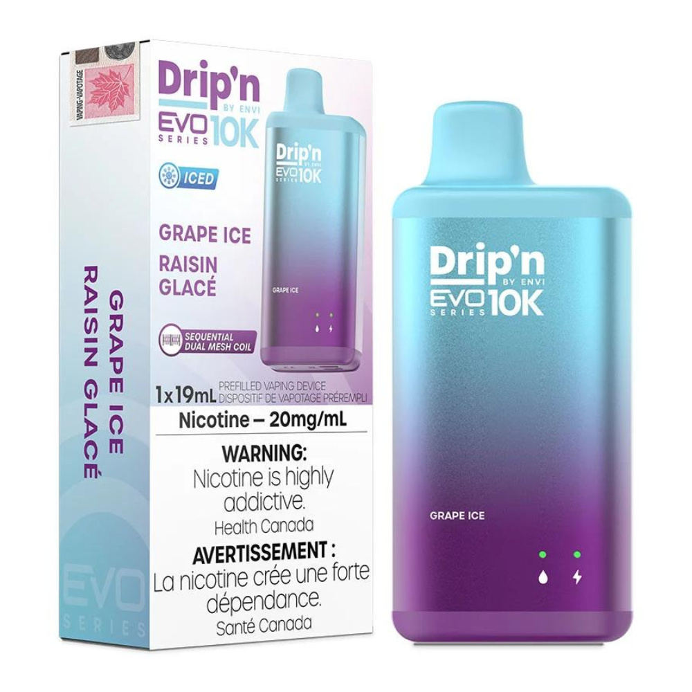 ENVI DRIP’N EVO 10K GRAPE ICE DISPOSABLE