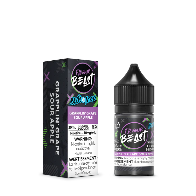 FLAVOUR BEAST GRAPPLIN' GRAPE SOUR APPLE ICED 20MG 30ML E-LIQUID