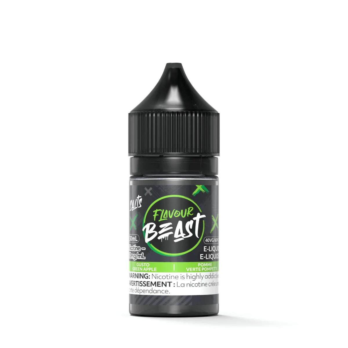 FLAVOUR BEAST GUSTO GREEN APPLE 30ML 20MG E-LIQUID