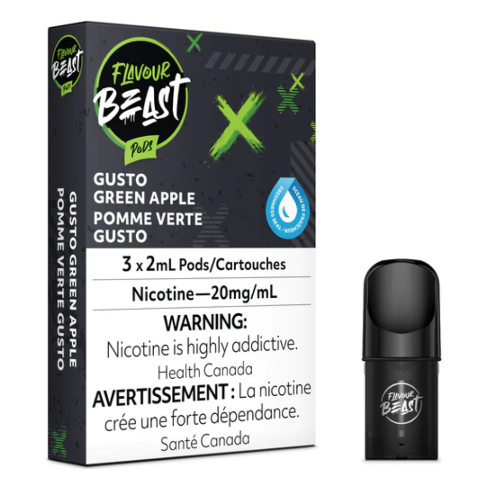 FLAVOUR BEAST PODS GUSTO GREEN APPLE