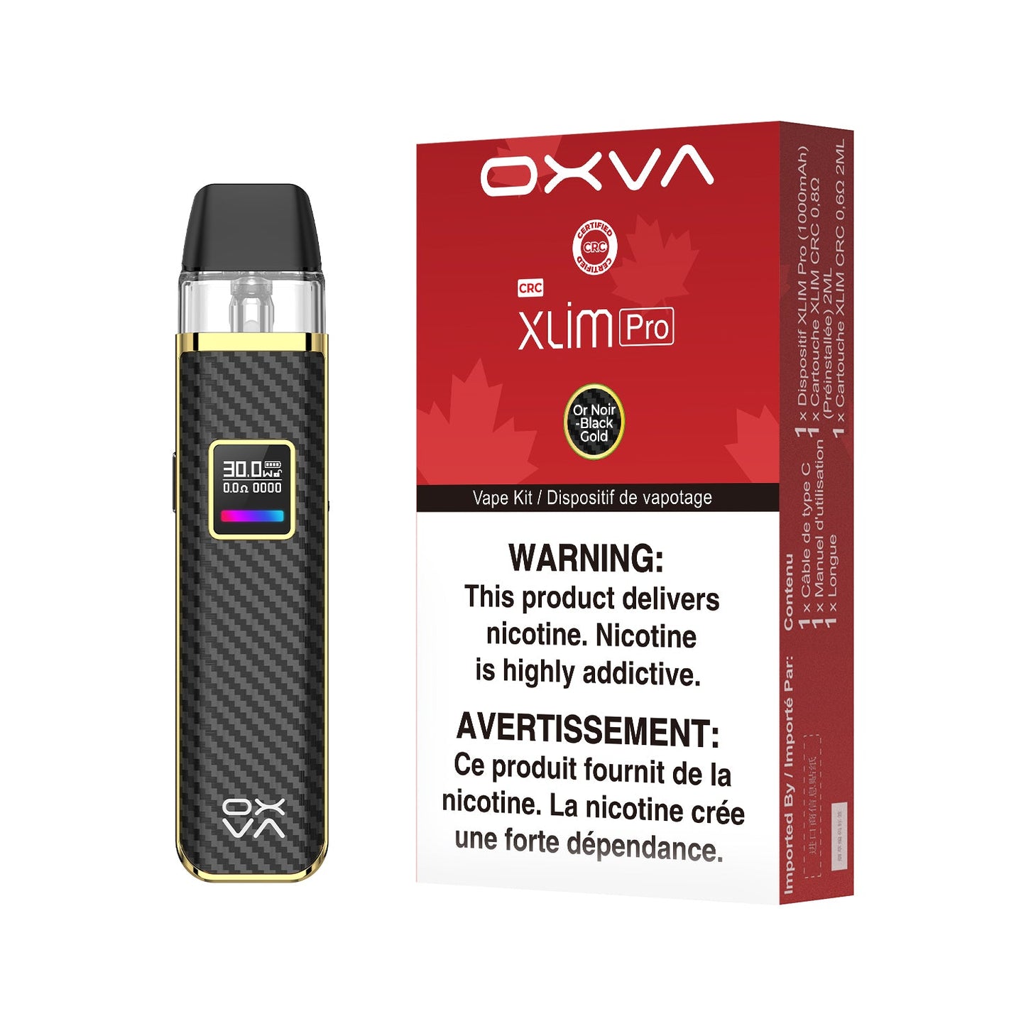 OXVA XLIM PRO POD KIT CRC BLACK GOLD