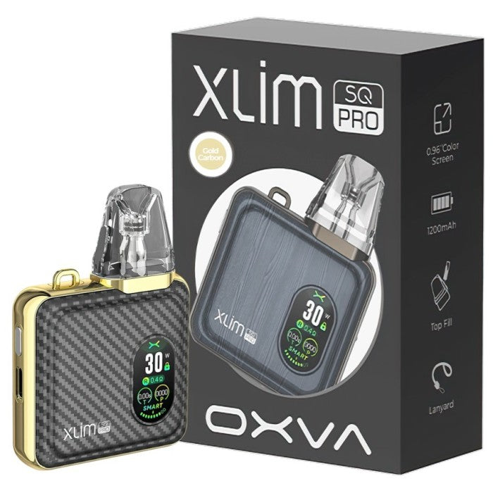 OXVA XLIM SQ PRO POD KIT GOLD CARBON