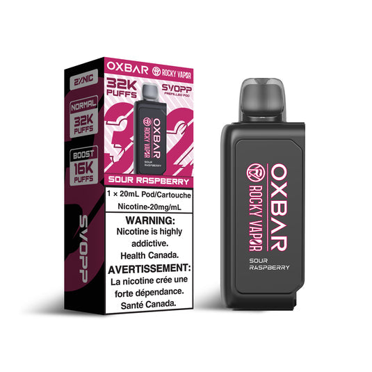 SVOPP ROCKY VAPOR OXBAR 32K SOUR RASPBERRY