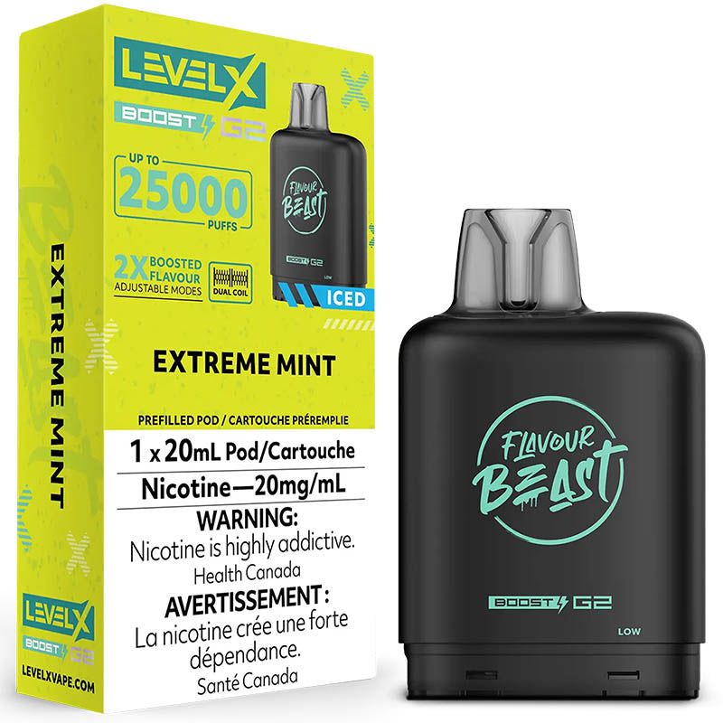 FLAVOUR BEAST LEVEL X BOOST POD EXTREME MINT 25K