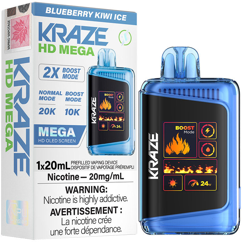 KRAZE HD MEGA BLUEBERRY KIWI ICE/ON