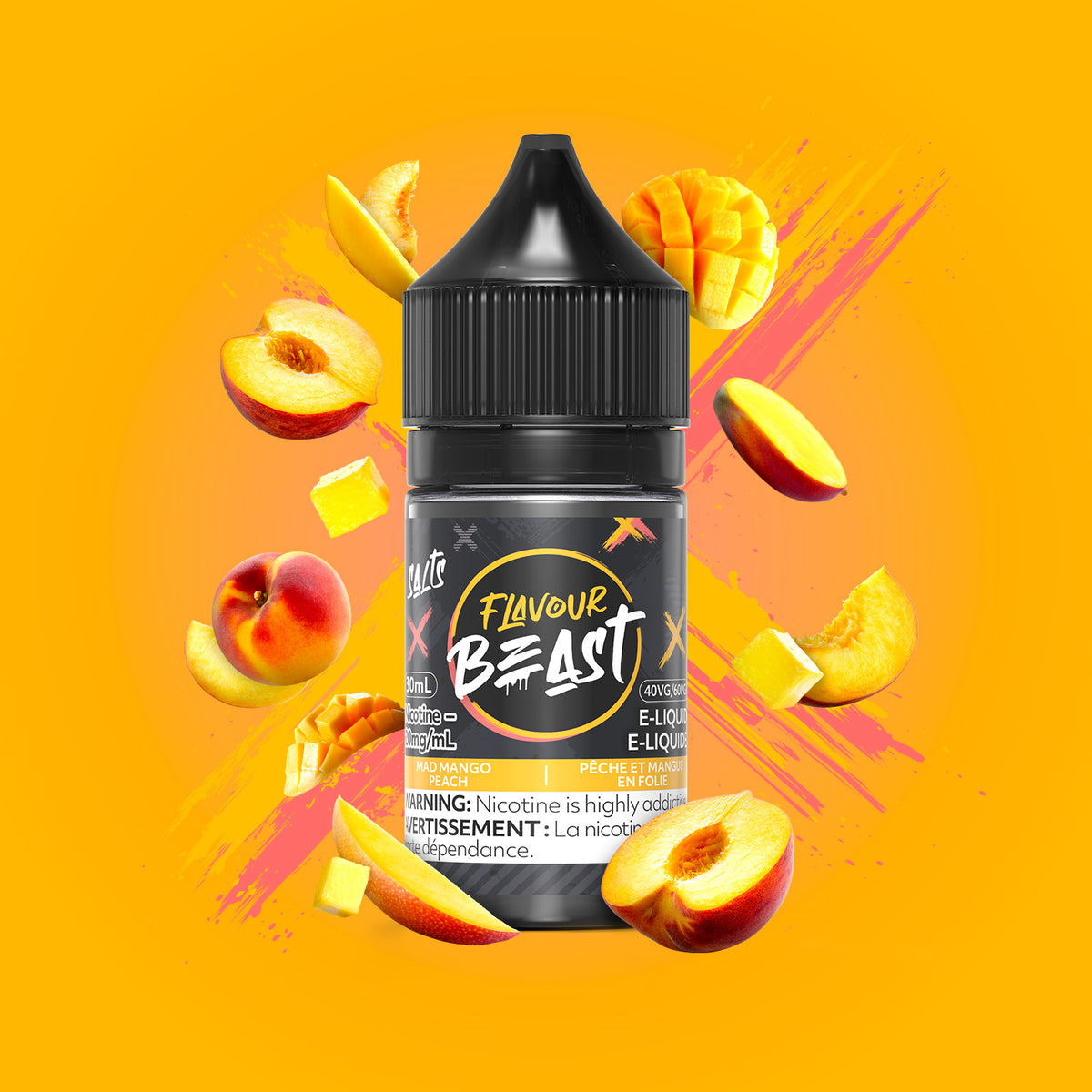 FLAVOUR BEAST E LIQUID 30ML 10MG MAD MANGO PEACH