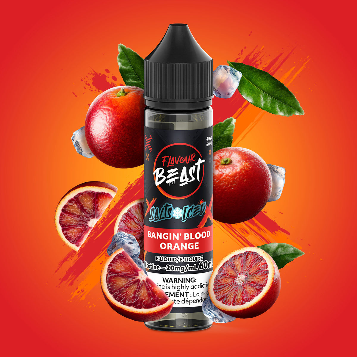 FLAVOUR BEAST E LIQUID BANGIN’ BLOOD ORANGE 60ML 20MG