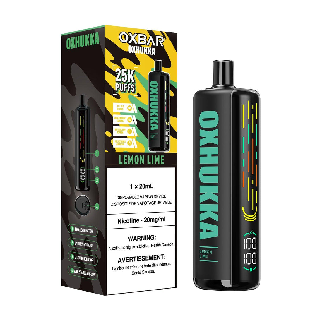 OXBAR OXHUKKA 25K LEMON LIME