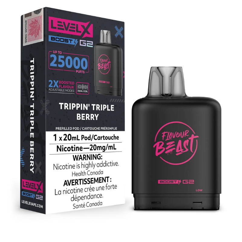 FLAVOUR BEAST LEVEL X BOOST 25K TRIPPIN’ TRIPLE BERRY