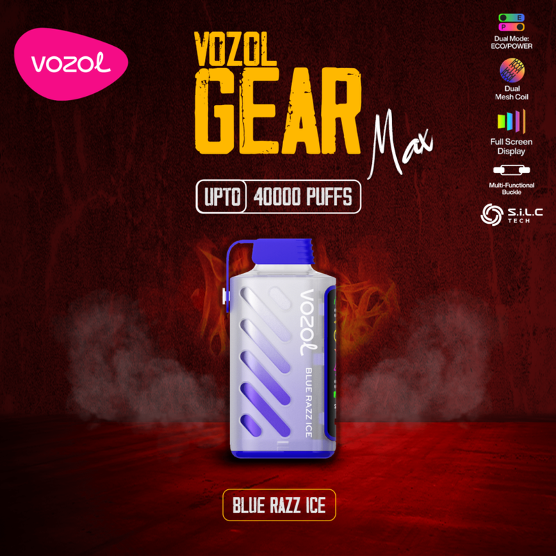 VOZOL GEAR MAX 40K BLUE RAZZ ICE