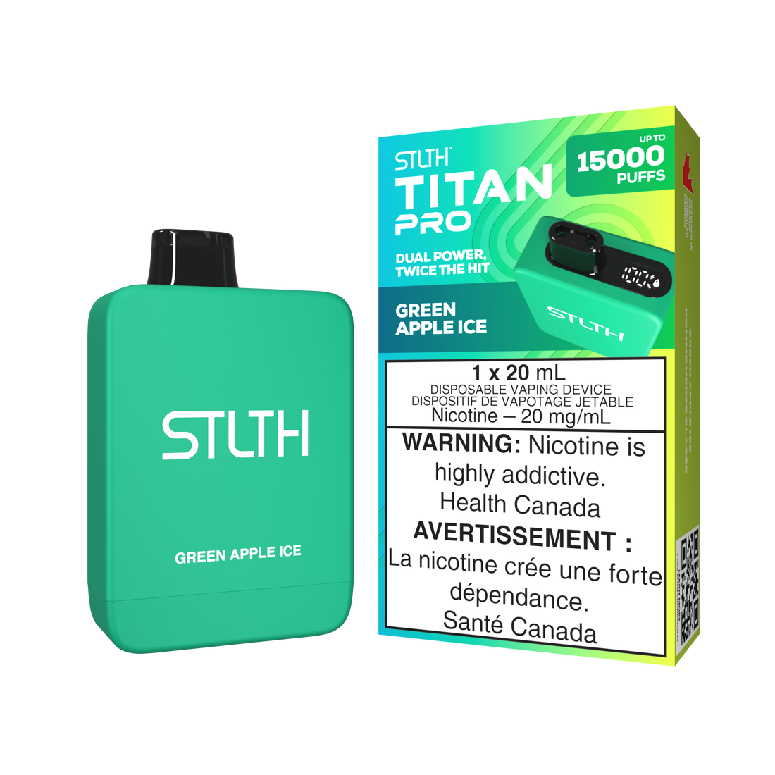 STLTH TITAN PRO 15K GREEN APPLE ICE