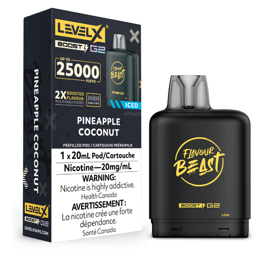 FLAVOUR BEAST LEVEL X BOOST 25K PINEAPPLE COCONUT ICED