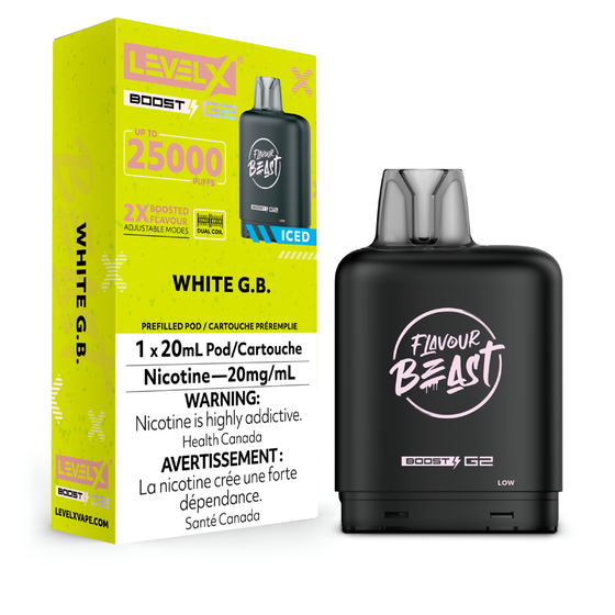 FLAVOUR BEAST LEVEL X BOOST 25K WHITE G.B