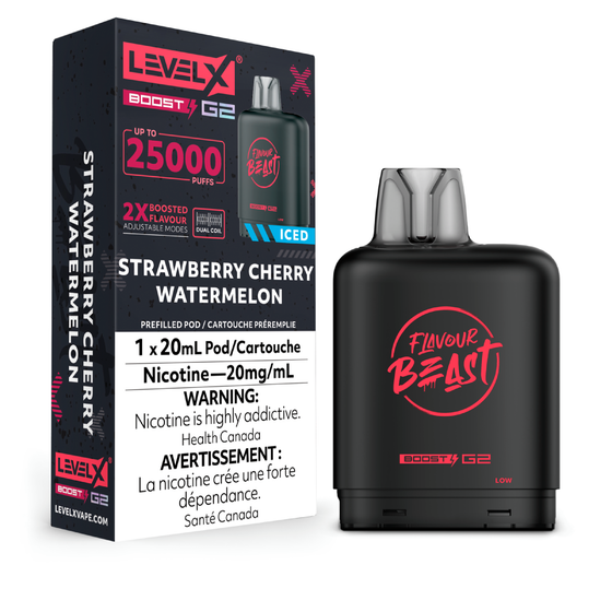 FLAVOUR BEAST LEVEL X BOOST 25K STRAWBERRY CHERRY WATERMELON