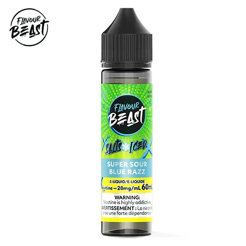 FLAVOUR BEAST E LIQUID SUPER SOUR BLUE RAZZ 60ML 20MG