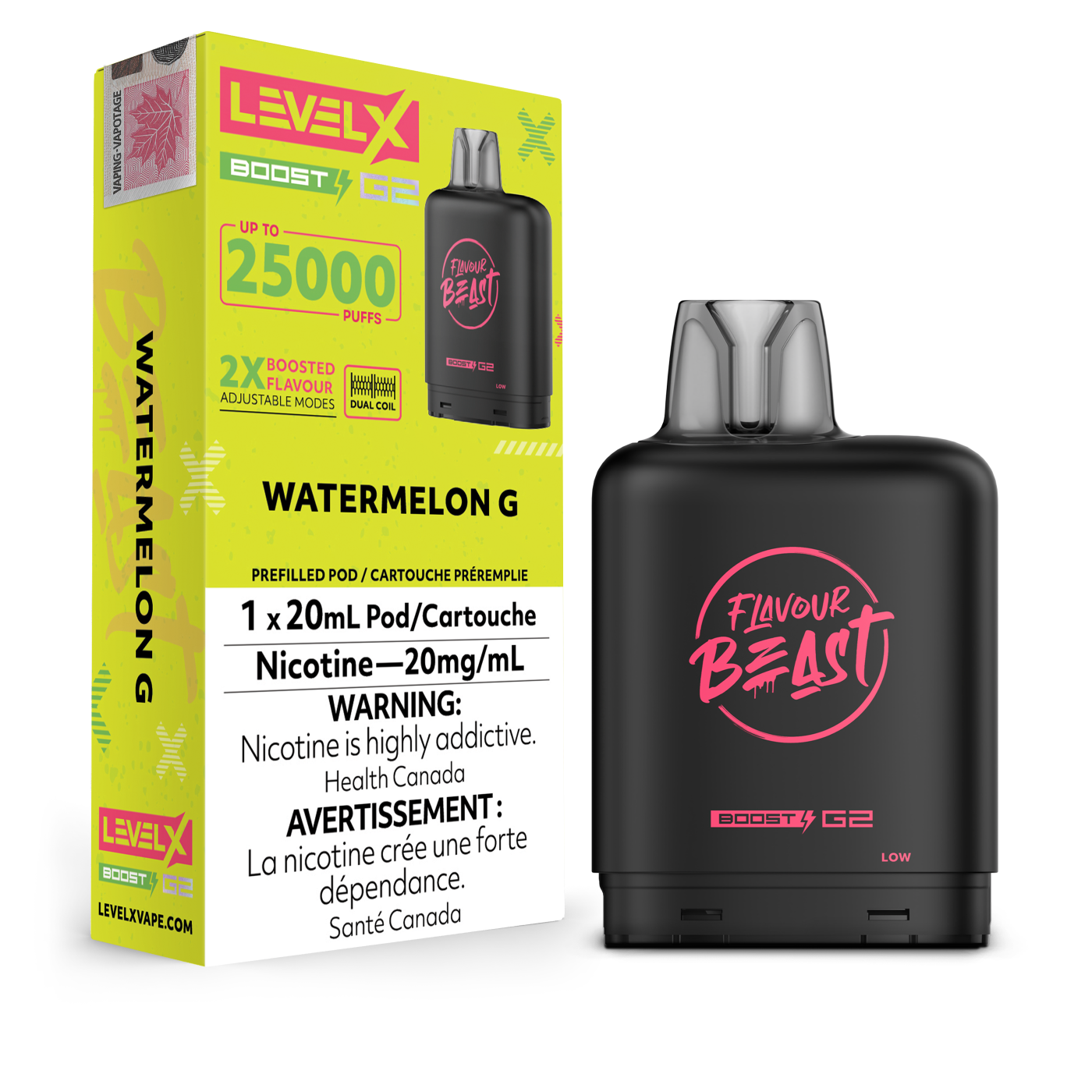 LEVEL X BOOST POD 25000 WATERMELON G