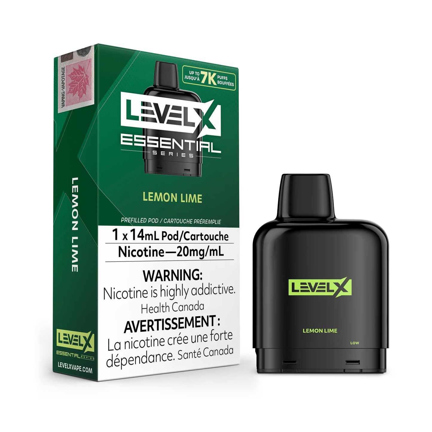 LEVEL X ESSENTIAL 7K LEMON LIME PODS