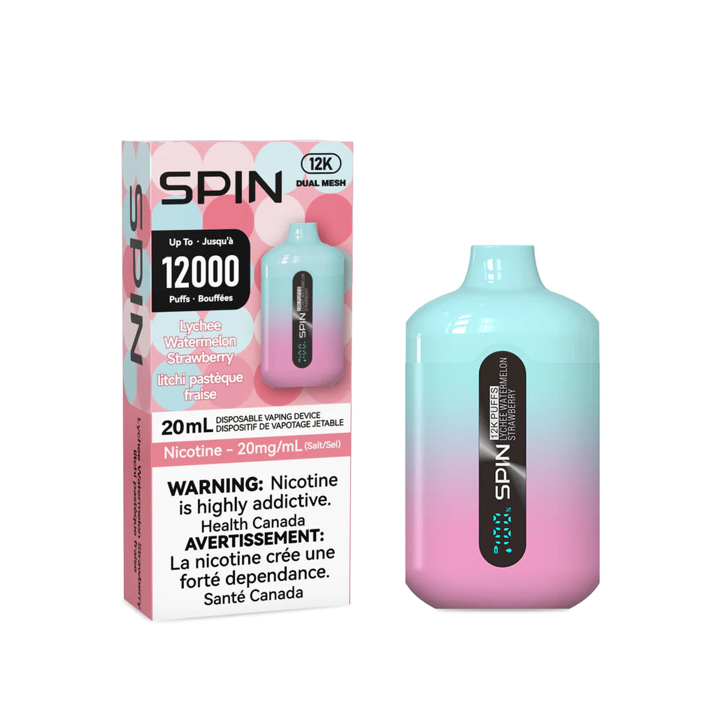 SPIN 12000 LYCHEE WATERMELON STRAWBERRY DISPOSABLE