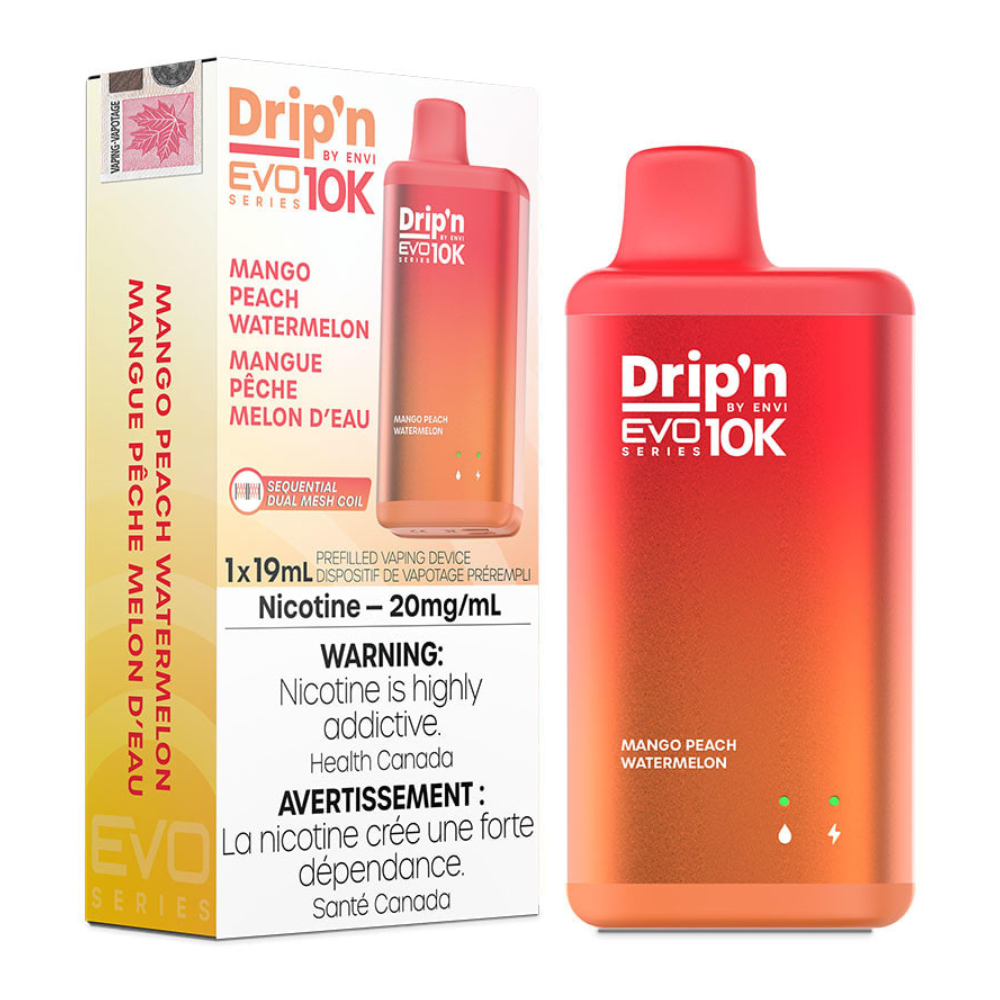 ENVI DRIP’N EVO 10K MANGO PEACH WATERMELON DISPOSABLE