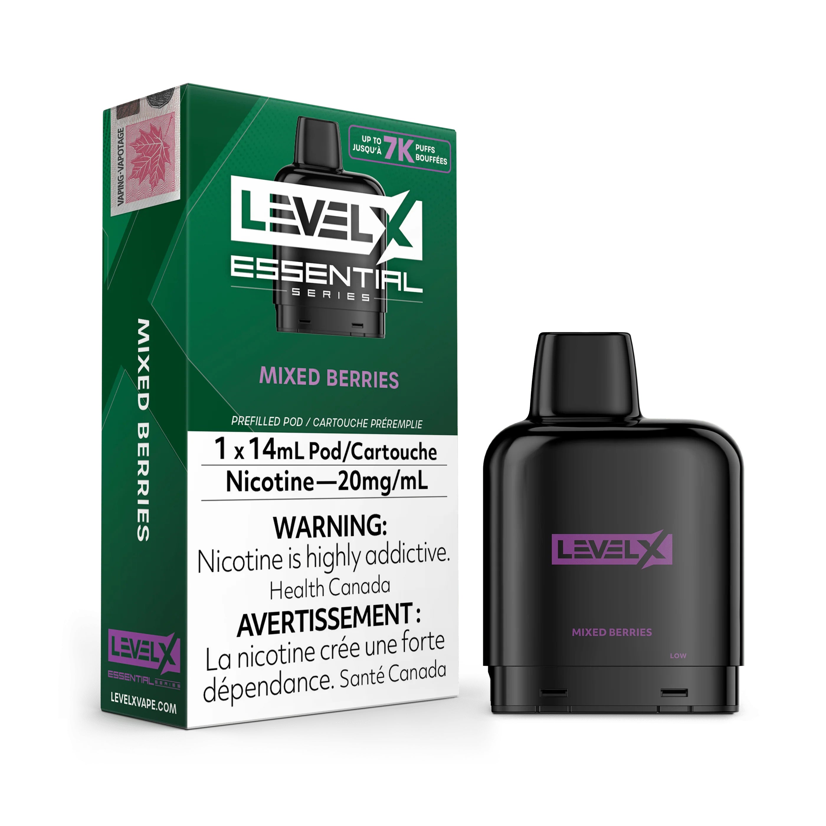 LEVEL X ESSENTIAL 7K MIXED BERRIES PODS