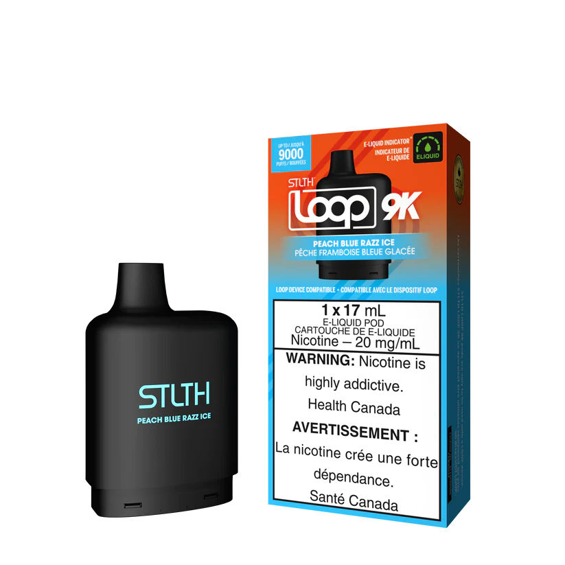 STLTH LOOP 9K POD 12MG PEACH BLUE RAZZ