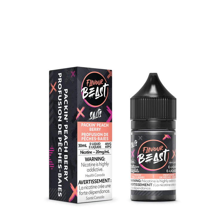 FLAVOUR BEAST PACKIN' PEACH BERRY 10MG 30ML E-LIQUID