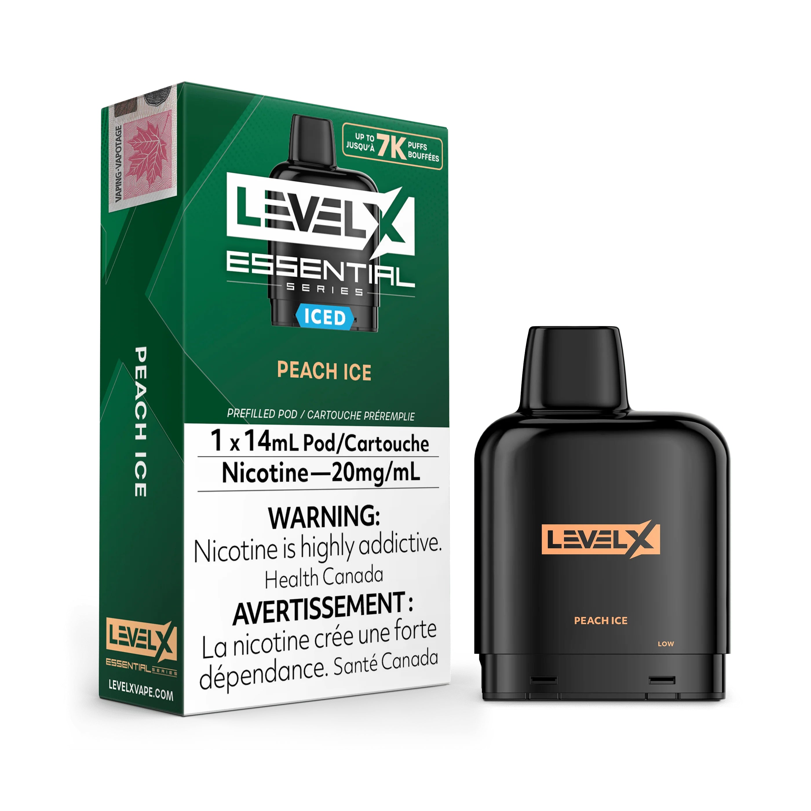 LEVEL X ESSENTIAL 7K PEACH ICE PODS