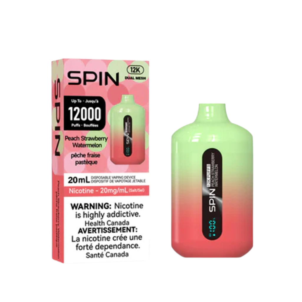 SPIN 12000 PEACH STRAWBERRY WATERMELON DISPOSABLE