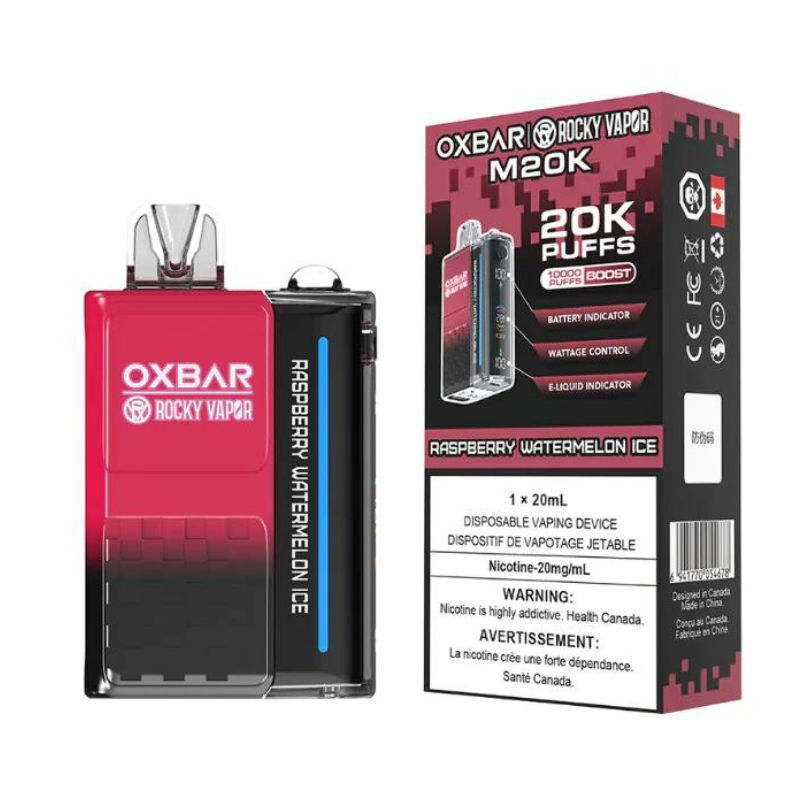 ROCKY VAPOR OXBAR 20K RASPBERRY WATERMELON ICE