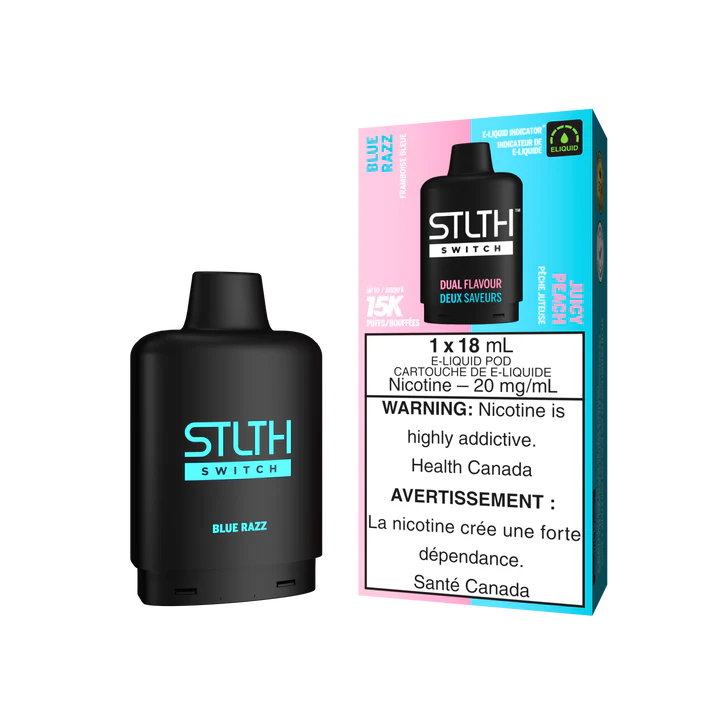 STLTH SWITCH POD BLUE RAZZ AND JUICY PEACH