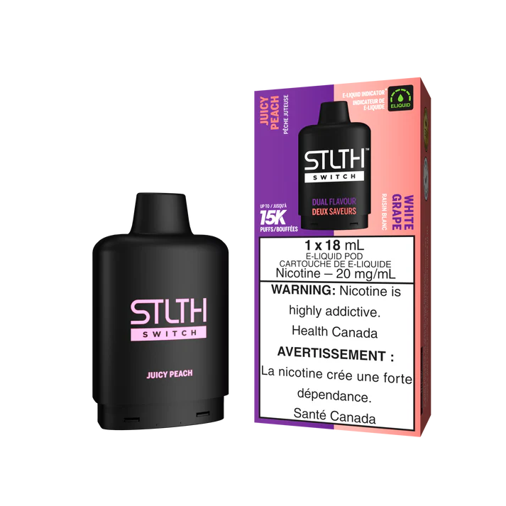 STLTH SWITCH POD JUICY PEACH AND WHITE GRAPE