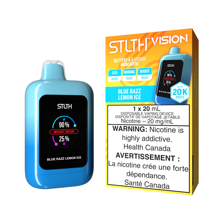 STLTH VISION 20K BLUE RAZZ LEMON ICE / ON