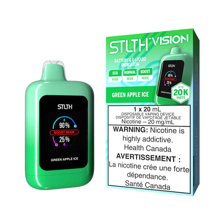 STLTH VISION 20K GREEN APPLE ICE / ON