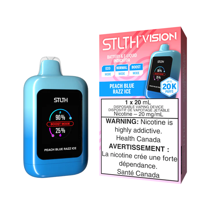 STLTH VISION 20K PEACH BLUE RAZZ ICE / ON