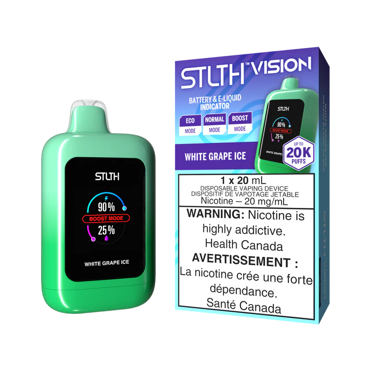 STLTH VISION 20K WHITE GRAPE ICE / ON