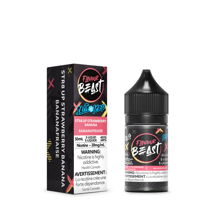 FLAVOUR BEAST STR8UP STRAWBERRY BANANA 30ML 20MG E-LIQUID